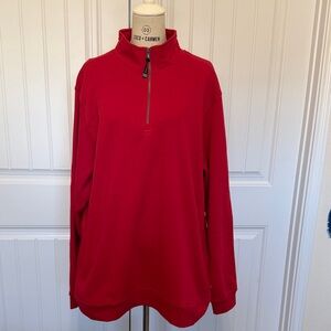Charles River Apparel Men's Bold Red Zip-Up Sweater